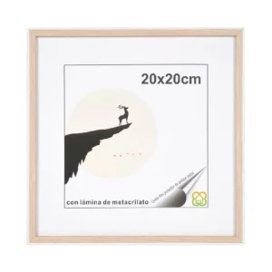 Portafoto Cuadrado de Madera Roble Nórdico 20x20 | 30x30 | 40x40 | 50x50 cm