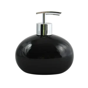 Distribuidor Jabón Java Negro Cerámica Ø 11.5x8x12.8 cm