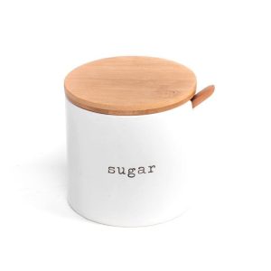 Azucarero Cerámica "Sugar" 8x8x9cm Blanco