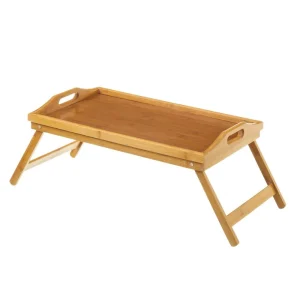 Bandeja con patas bambu 50x30x22cm