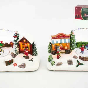 Escena de Navidad 18.5x10x13cm 2 surt.