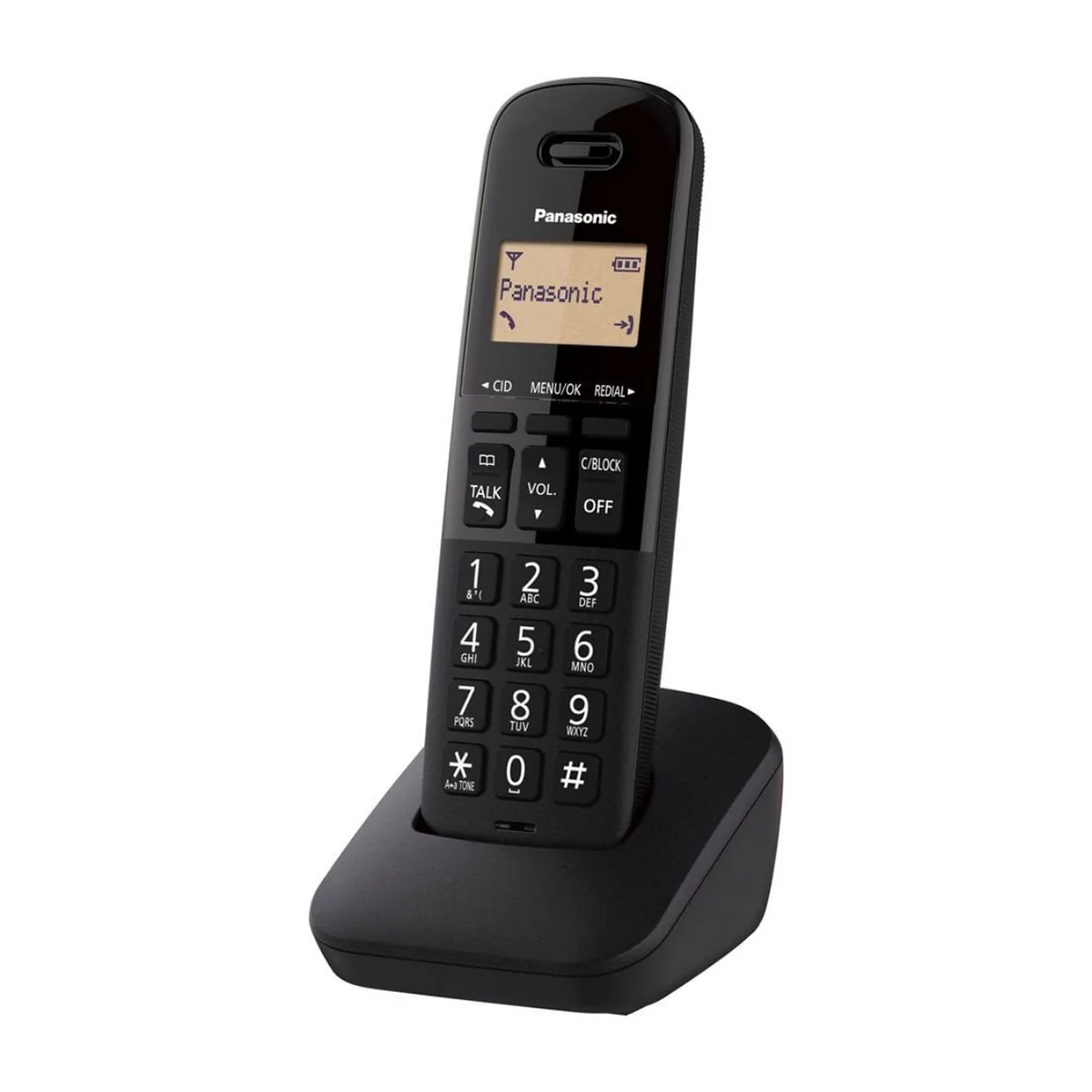 Panasonic Teléfono Inalámbrico de Mesa | Caller ID | 1 Línea | 1 Auricular | Resistente a Impactos | Negro - Imagen 3