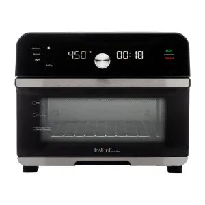 Instant Omni Plus Horno Eléctrico con Freidora de Aire 10-en-1 de 18L | EvenCrisp | Puerta de Vidrio | 1800W | Negro Acero
