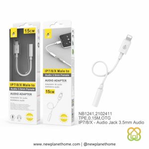 Cable transformador Lightning a Jack 3.5mm