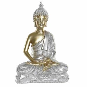 Figura resina 25x14x37 buda dorado