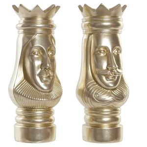 Figura resina 12x12x29 Ajedrez envejecido 2 surt.