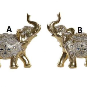 Figura resina espejo 12x6x13 elefante 2 surt.