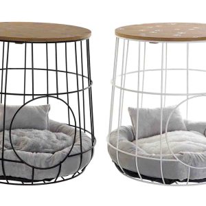 Cama mascota mdf / metal 84x42x43 Mesita 2 surt.