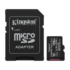 Kingston Memoria Micro SDXC de 128GB + Adaptador | UHS-I | V10 | U1 | Clase 10 | 150MB/s