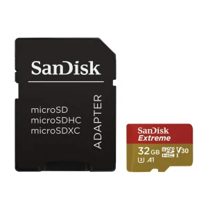 SanDisk Memoria Micro SDHC de 32GB + Adaptador | UHS-I | V30 | U3 | Clase 10 | 100MB/s