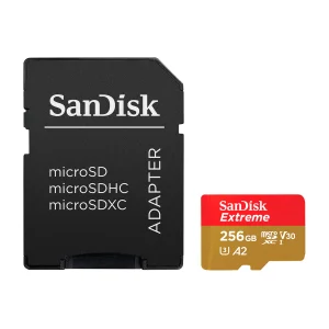 SanDisk Memoria Micro SDXC de 256GB + Adaptador | UHS-I | V30 | U3 | Clase 10 | 190 MB/s