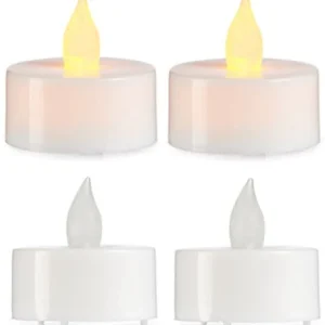 Set 4 velas de té 1 led 4x4cm